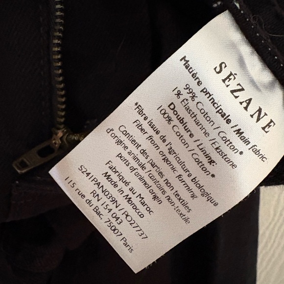 Sezane Black Le Crop Jeans High-Waisted Denim - Picture 5 of 9